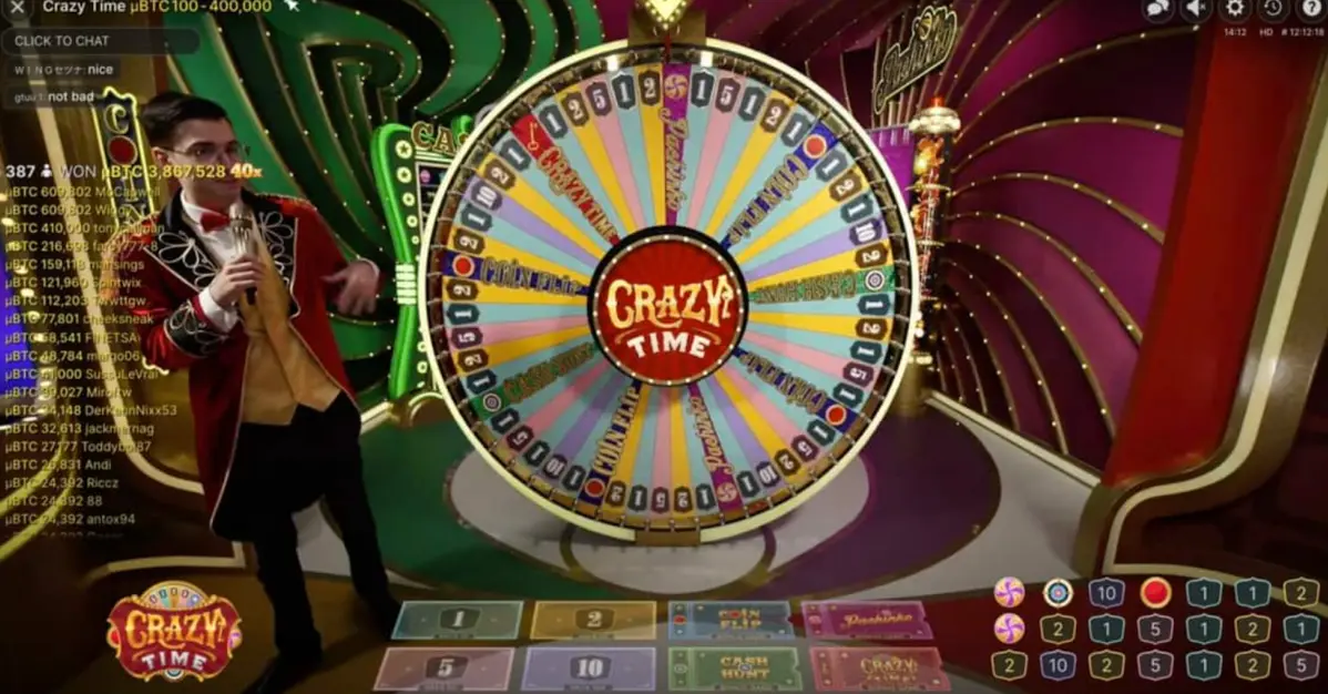Crazy Time is a live casino game 