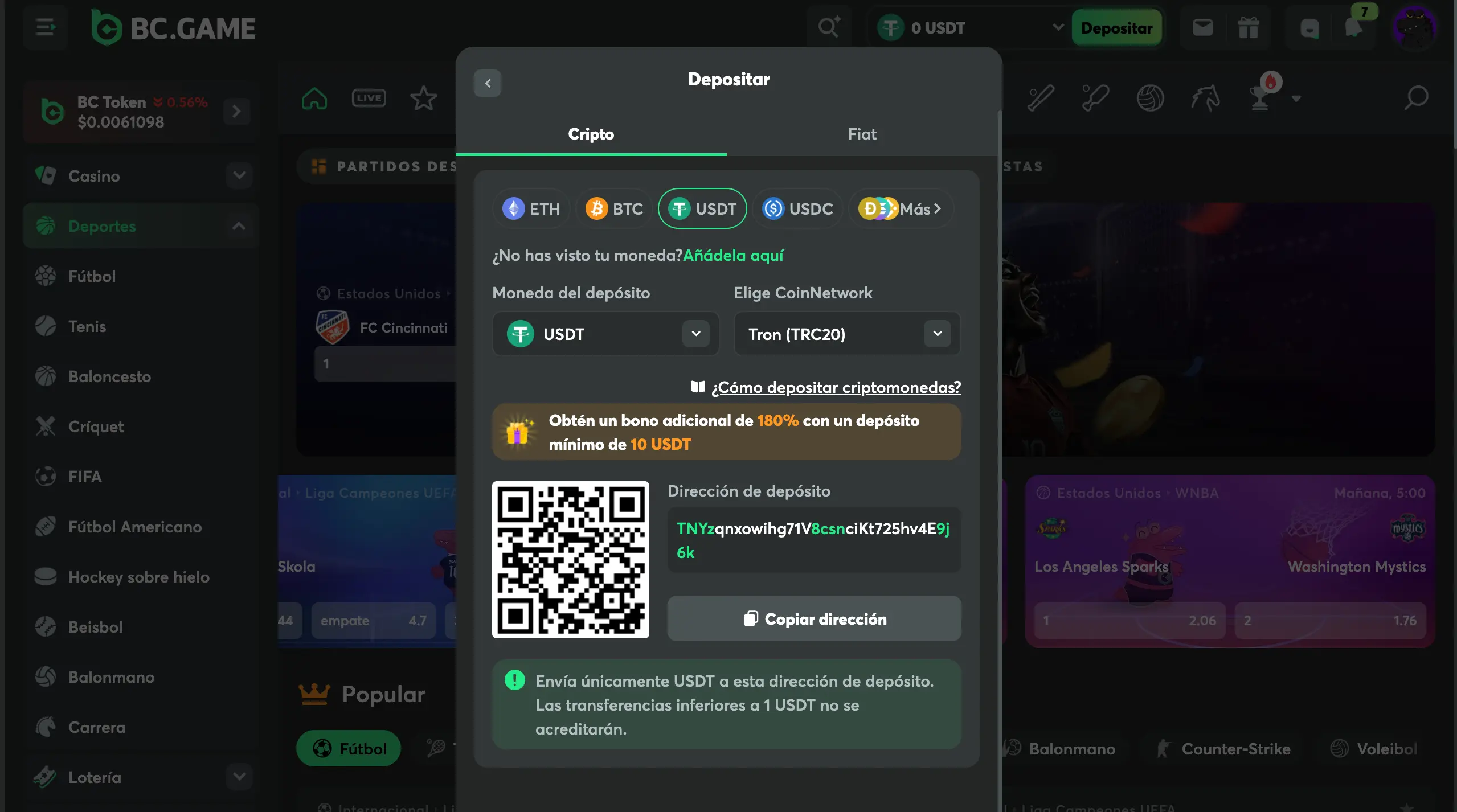 Cómo hacer tu primer depósito en BC.Game Cómo hacer tu primer depósito en BC.Game
